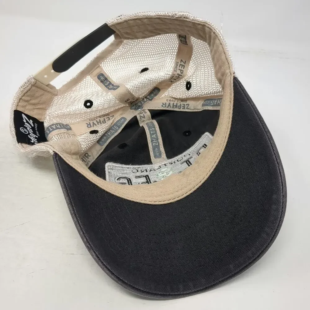 Zephyr Trucker Hat Gray One Size Portland PTFC Soccer Pine Tree Patch Mesh